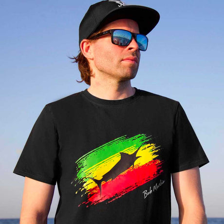 T-Shirt Rasta Flag Black